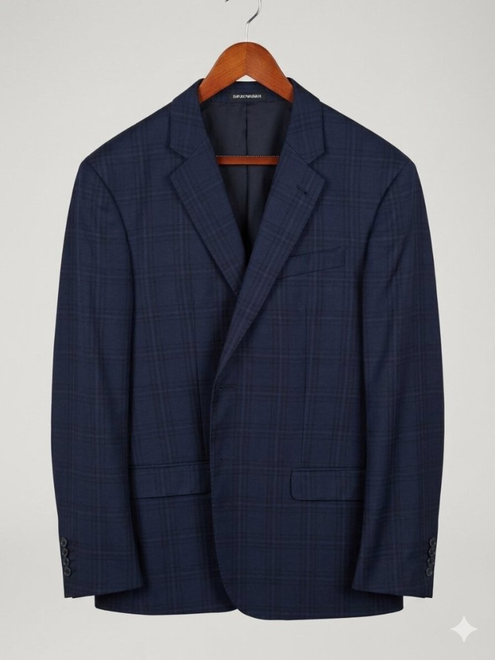 Men's Emporio Armani G-Line Super 130’s Wool Plaid Blazer Jacket Size EU 54 / US
